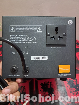 Model: MVS 200SD Automatic Voltage Stabilizer